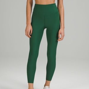 Lululemon Base Pace High-Rise ribbed tight 25". Size 2. Everglade Green color.